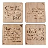 Harry Potter Quotes Coasters, Harry Potter Letter Wood Coasters Set of 4, Mens Harry Potter Party Favors, Harry Potter Gifts for Women, Harry Potter Decorations