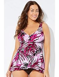 Trajes de baño para todas las damaes tamaño grande Flowy Tankini Top