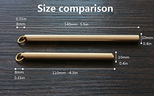 CKLT Brass Copper Ring Pen Contains 10 Refill High-End Leather Gift Box Gel Pen Artware Roller Pen Signature Pen (short)