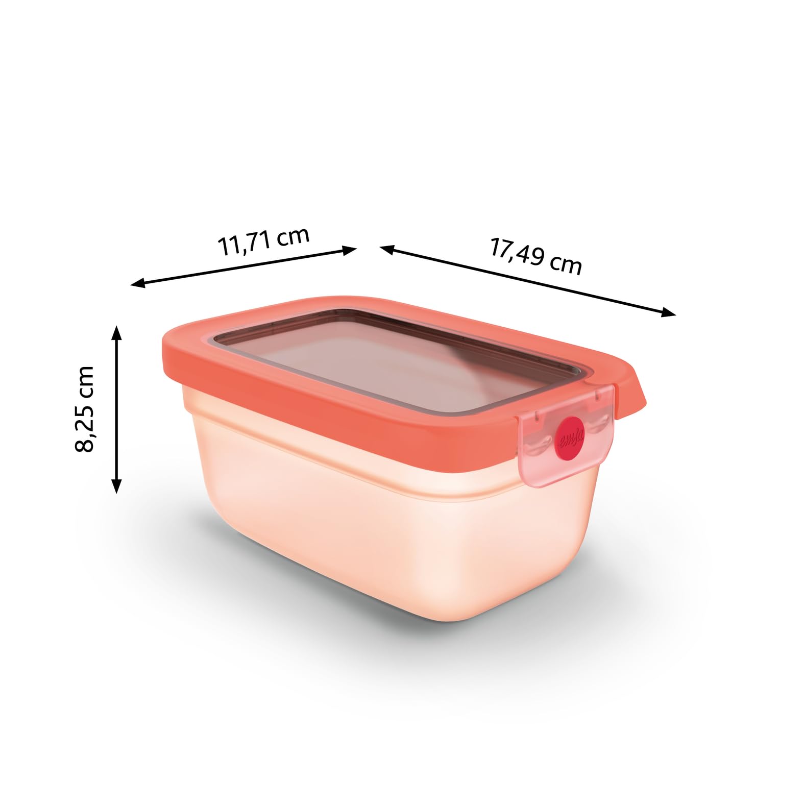 EMSA oneClick Frischhaltedose, verschlossen mit nur 1 x Klick, Lebensmittel 2 x länger frisch, 100% dicht, Made in Germany, 0,75L, gefrier-, mikrowellen- und spülmaschinengeeignet, orange, N1210500 7