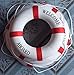 Beautihome Jatzde Lifebuoy 52cm/20.5inch Diameter Swim Foam Ring Buoy Children Swimming Pool Safety Life Preserver with Perimeter Rope, Red