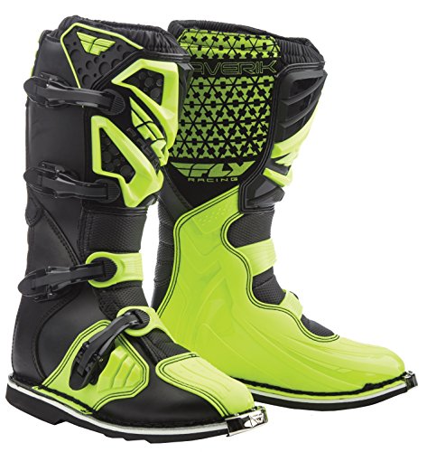 Fly Racing Unisex-Adult Maverick Mix Boots (Hi-Vis, Size 11) (Best Dirt Bike Boots For The Money)