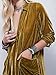 R.Vivimos Womens Velvet Long Sleeve Pocket Casual Mini Shirt Dress (Large, Gold)