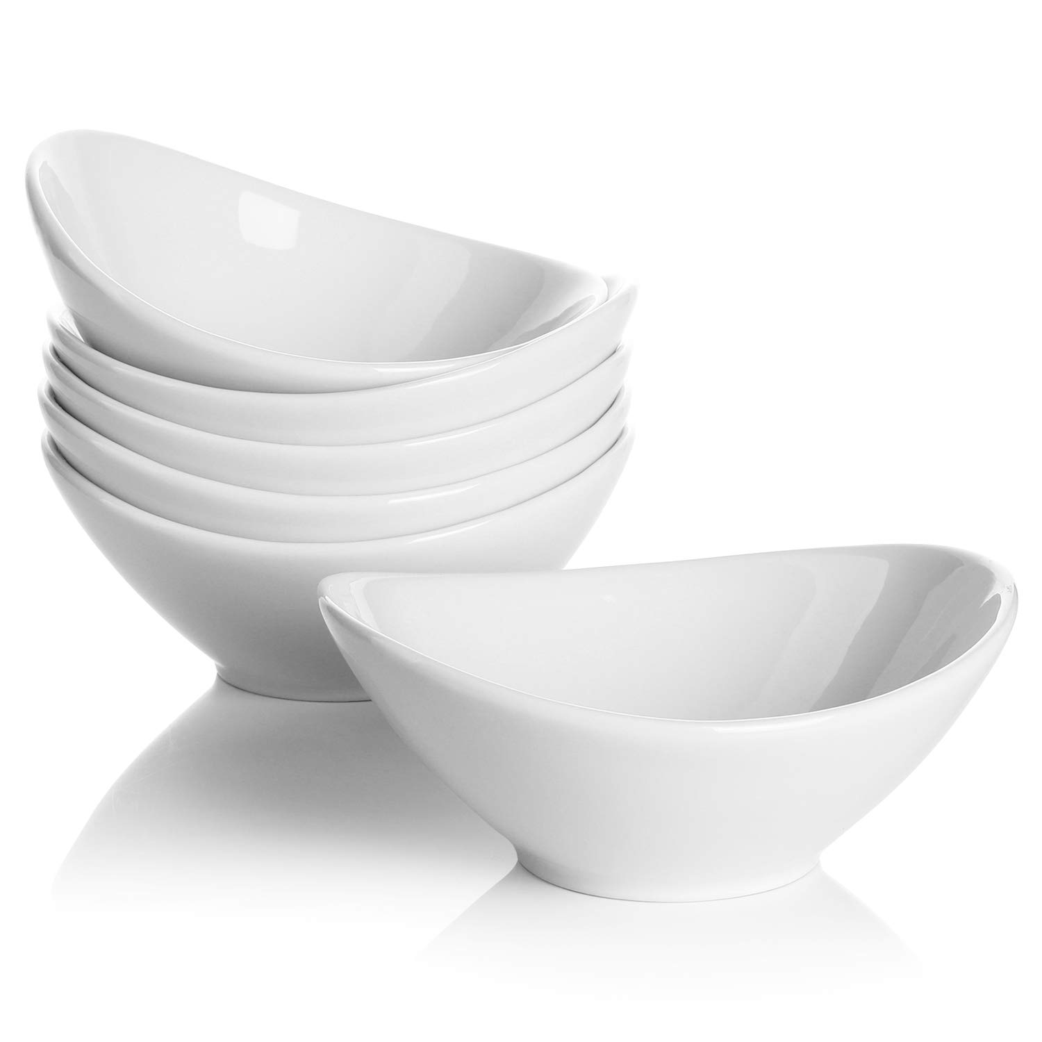 Photo 1 of Teocera 5 Inch Porcelain Small Bowls Set, 6 Ounce small serving bowls for Dessert, Ice Cream, Snack, Dipping, Side Dishes, Microwave & Dishwasher Safe- White