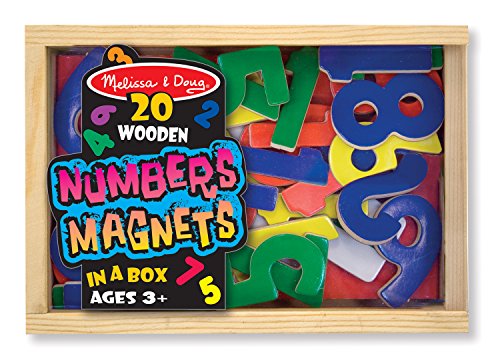 Melissa & Doug 37 Wooden Number Magnets in a Box