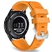 MoKo Band Compatible with Samsung Galaxy Watch 3 45mm Band/Galaxy Watch 46mm Band/Gear S3 Frontier/Classic, 22mm Soft Silicone Replacement Band Sport Strap for Men Women, Orange