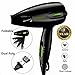Professional Folding Blow Dryer for Travel 1300 to 1500W Negative Ion Hair Dryer Dual Voltage Lightweight,Mini 9x10 Inch Size (Black), Mothers Day Gifts for Women,Green(Not Include Cool Shot Button)