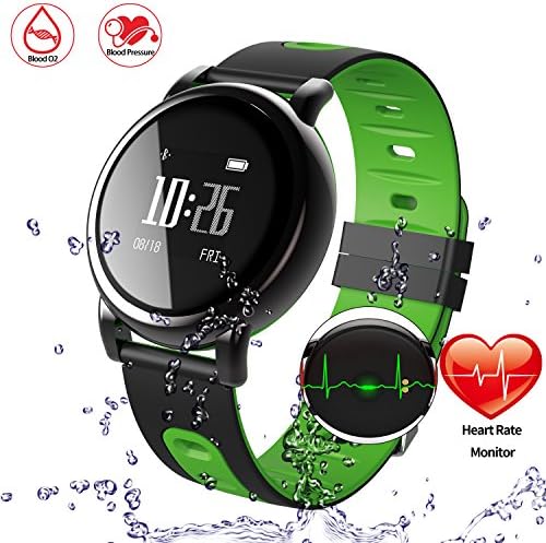 ONSTON Outdoor Sport Fitness Tracker Heart Rate Monitor Blood Pressure Sleep Monitor Pedometer Step Calorie Counter Smart Watch for IOS Andriod Smartphones (Green)