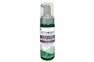Vet's Best Flea & Tick Waterless Bath Foam for Cats - Flea-Killing Dry Shampoo for Cats - Plant-Based Formula - Certified Natural Oils - 5 oz
