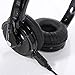 ECSEM Stereo Dual Ear Wireless Handsfree Foldable Headphones Over the Head, Boom Mic Microphone and 12 Hour Talk Time & 4 x Noise Cancelling for Cell Phones/computers (Black)