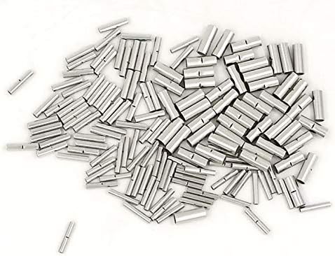 Jhe Non-Insulated Butt Connectors, 22-18/16-14/12-10 AWG Electrical Wire Seamless Ferrule, Cable Crimp Terminals Kit 150 PCS