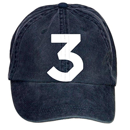 Aiyle Bonee Unisex Chance The Rapper Coloring Book Number 3 Sign Adjustable Cotton Baseball Caps Navy