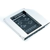 QUMOX Laptop 2nd HDD SSD DVD Bay Caddy Adapter for 2.5''/12.7mm Universal CD/DVD-ROM SATA to SATA Hard Drive External Enclosu