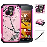 Kyocera Hydro Icon C6730 / Hydro Life C6530 Case, INNOVAA Smart Grid Defender Graphic Case W/ Touch Screen Stylus Pen - Pink Camo
