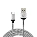 Micro USB Charger, Cambond 6.6 ft Reversible Quick Charge 2.0 A Male to Micro B Sync and Charging Cable Braided, using for Micro USB Connecting Devices(Silver)