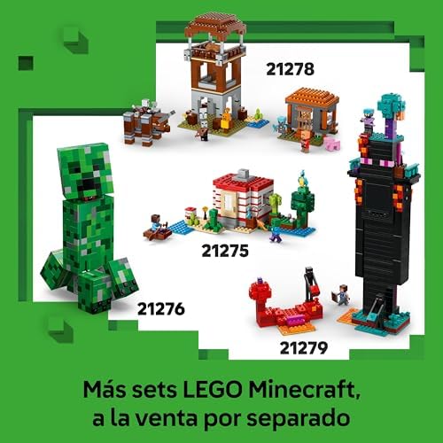 Minecraft The Pico Mine - Brinquedo Interativo - Figuras de Alex, Mineiro e Cavaleiro Aracnídeo Errante - Presente de Jogador Colecionável para Rapazes e Raparigas 8+ Anos 21277