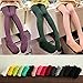 Ehdching 5 Pack Baby Toddler Girls Children Cable Knit Cotton Tights Leggings Stocking Pants (Wine Red,Pink,White,Black,Grey, M(4-6 Years))