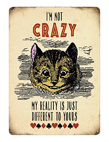 Original Metal Signs Crazy - large Large Metal Sign, 40cm x 30cm