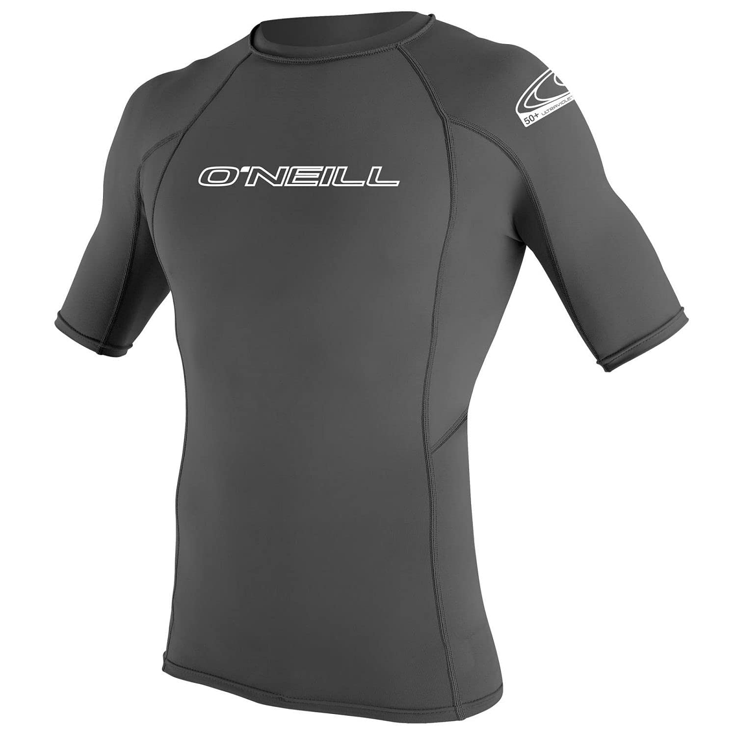 Oneill Wetsuits Men's Basic Skins Short Sleeve Rash Guard, GRAPHITE, S