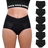 Bambody Absorbent Panties, Period Underwear for Women and Teens - All-Day Long - Overnight Protection- Postpartum, Leakproof