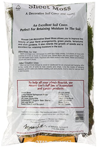 Mosser 0470 Natural Green Sheet Moss, 675-Square Inch
