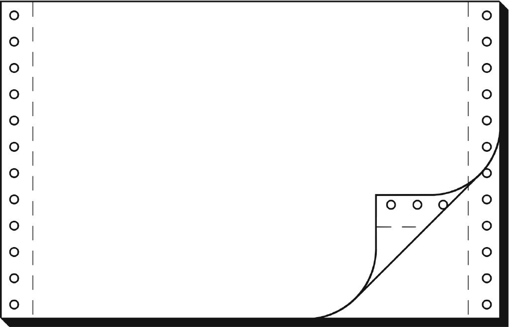 SIGEL 36242 Listing Paper, 6" x 240 mm, 2-part, 56/57 gsm, vp's, white, blank, 2000 sets