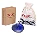 TGS Gems® Lapis Lazuli Carved Thumb Irish Worry Stone Healing Crystal Free Pouch Sold by 1pcs