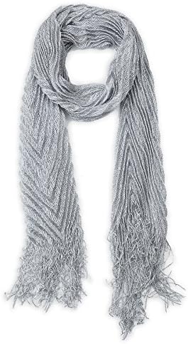 Glinda Metallic Accordion Scarf Shawl Wrap Stole