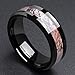 King Will 8mm Mens Black Tungsten Carbide Ring Camo Camouflage Comfort Fit...