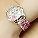 NYKKOLA Women Silicone Printed Flower Rainbow Causal Quartz Wrist Watches Chronograph Silicone Watch