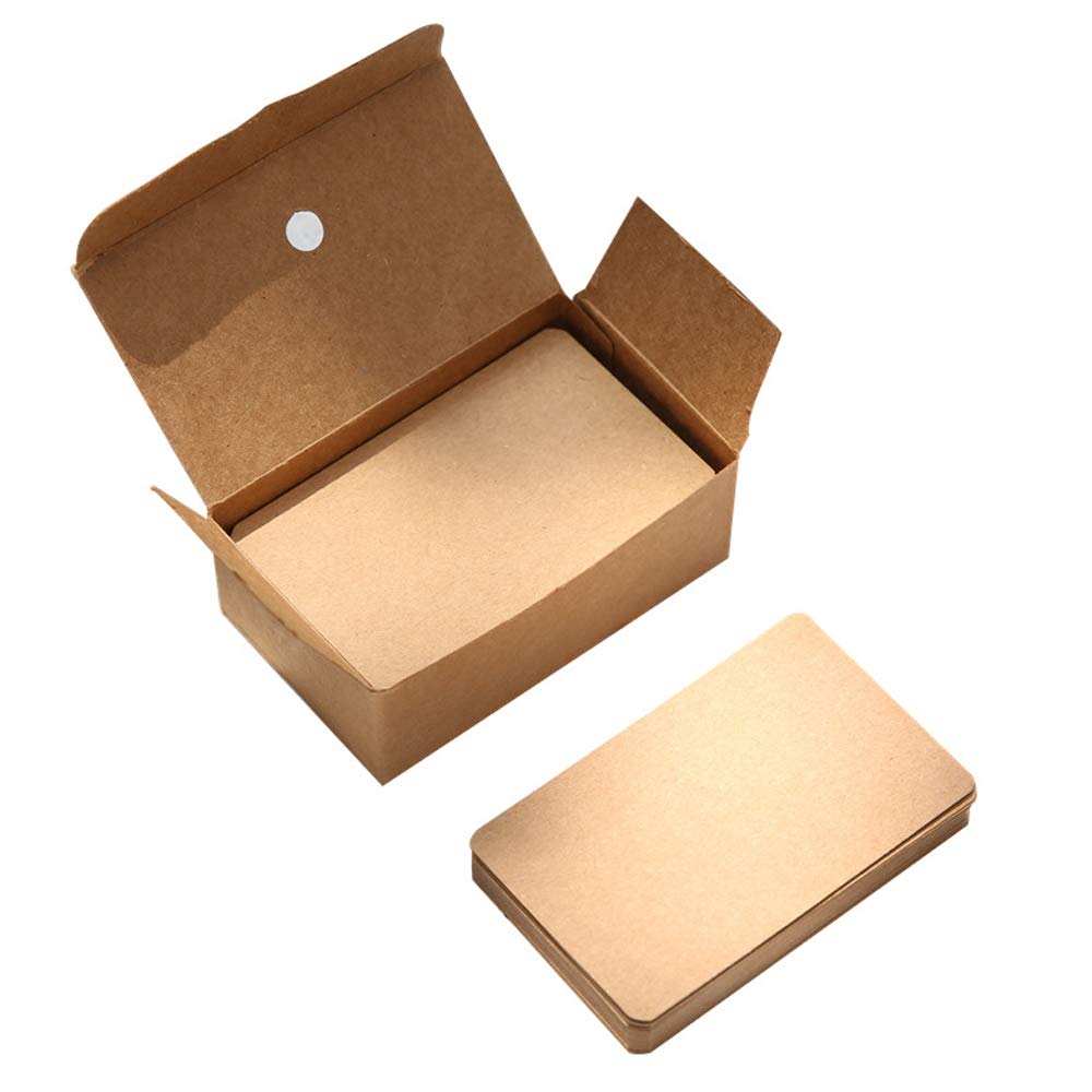 Kraft Paper Cards,100 Pieces Blank Cards Message Card Craft Cardboard Word Card Business Cards Kraft Paper Study Cards Index Cards DIY Gift Tags Cards for DIY Graffiti,Messages,Self-Design Creation