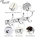 TAPCET 3/4/5 Stainless Steel Zink alloy Wall Mounted Hook Hanger Coat Robe Clothes Towel Rack