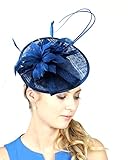 NYfashion101 Elegant Feather Floral Sinamay Fascinator Headband
