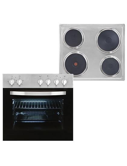 Exquisit EHE15-SET Einbau-Herd-Kochfeld-Kombination/A / 0.79 kWh / 60 L/Inox