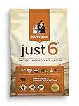 Rachael Ray Nutrish Just 6 Natural Dry Dog Food, Limited Ingredient, Lamb Meal & Brown Rice Recipe, 28 lbs