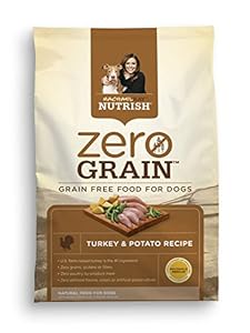 Rachael Ray Nutrish Zero Grain Natural Dry Dog Food, Turkey & Potato Recipe, Grain Free, 28 lbs