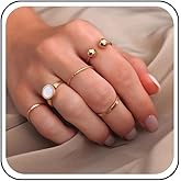 Aneneiceera Boho Knuckle Rings Gold Finger Rings Set Stacking Retro Joint Rings Vintage Midi Rings 5 Piece Set for Women
