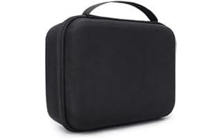 EMOREVALUE Travel Carrying Case for Asthma Inhaler, Hard Handheld Nebulizer Case with Mesh Pocket, Storage Bag Holder for Inhaler Spacer for Men and Women, Medicine Masks Organizer, Atomizer Machine Carrier