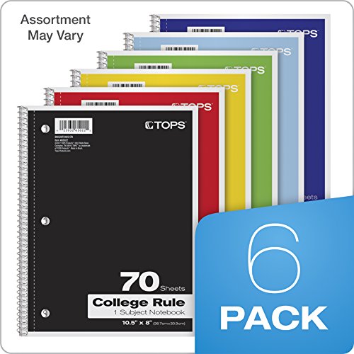 6 1+Subject+Notebooks+College+Assortment+65007