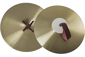DEEVOKA Hand Cymbals Percussion Instrument Hand Cymbals Alloy for Performance Party Beginner Professional Drum Players, 10inch