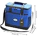 Cooler Bag, Ladyker Large Insulated Lunch Bag Lunch Tote Soft Cooler with Front Pocket, Sides Pockets, Adjustable Shoulder Strap, Handle Strap and Zipper for Women Men Outdoor Picnic Work Blue