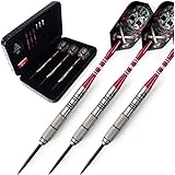 CUESOUL Tungsten Steel Tip Darts- Precise Barrels 26 Grams 90% Tungsten with Luxury Case