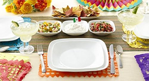 Corelle Square 18 Piece Plate Set Corelle® Terrazzo Rosa Square 18
