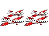 CAN-AM Team 3DX / RED / 4 PACK Vinyl Recreational Vehicle Utility Graphic Decal Stickers