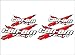 CAN-AM Team 3DX / RED / 4 PACK Vinyl Recreational Vehicle Utility Graphic Decal Stickers