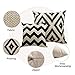 WEYON Geometric Pattern Throw Pillows Covers 18 x 18 Inch Cotton Linen Cushion Covers for Couch Decorative Set of 4