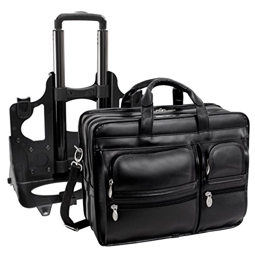 McKleinUSA CLINTON 88445 Black 17 Detachable-Wheeled Laptop Case