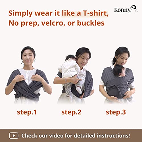 Konny Baby Carrier UltraLightweight, HassleFree Baby Wrap Sling