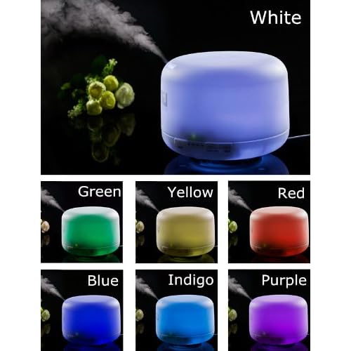 MIU COLOR® 500ml Aroma Diffuser Ultrasonic Humidifier LED Color Changing Lamp Light Ionizer image