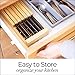 ESN Steak Knife Set of 6 Gift Box, Premium Smooth Serrated Dinner Knives for Great BBQ, Wedding and Family Dinner Gatherings, No Shapening Needed. Storage Block for Easy Storage.